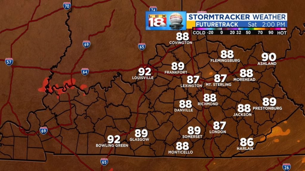 Saturday's High Temperatures