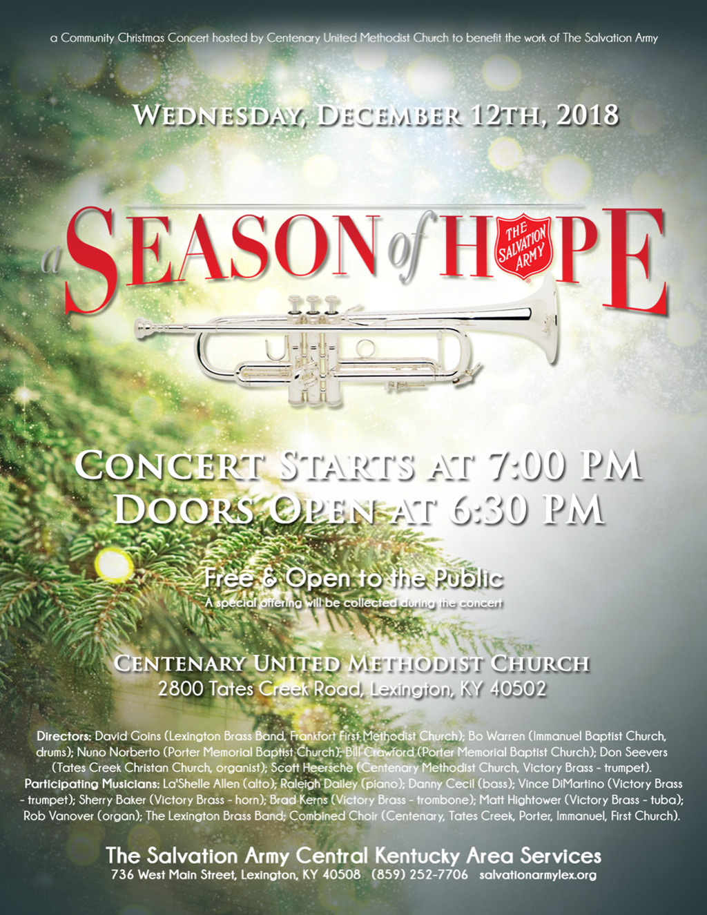 Salvation Army Season of Hope Christmas Concert
